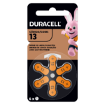 Pilas para audífonos Duracell, tamaño 13, paquete de 6