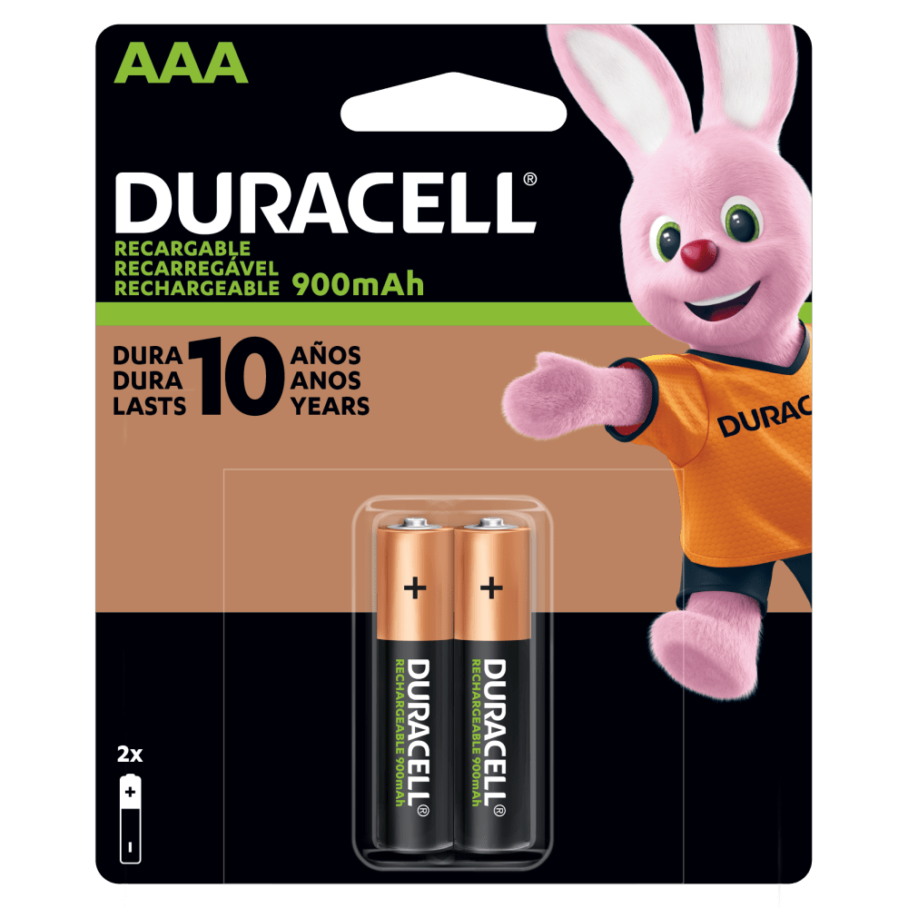 Duracell Pilas Recargables AAA 900 mAh paquete