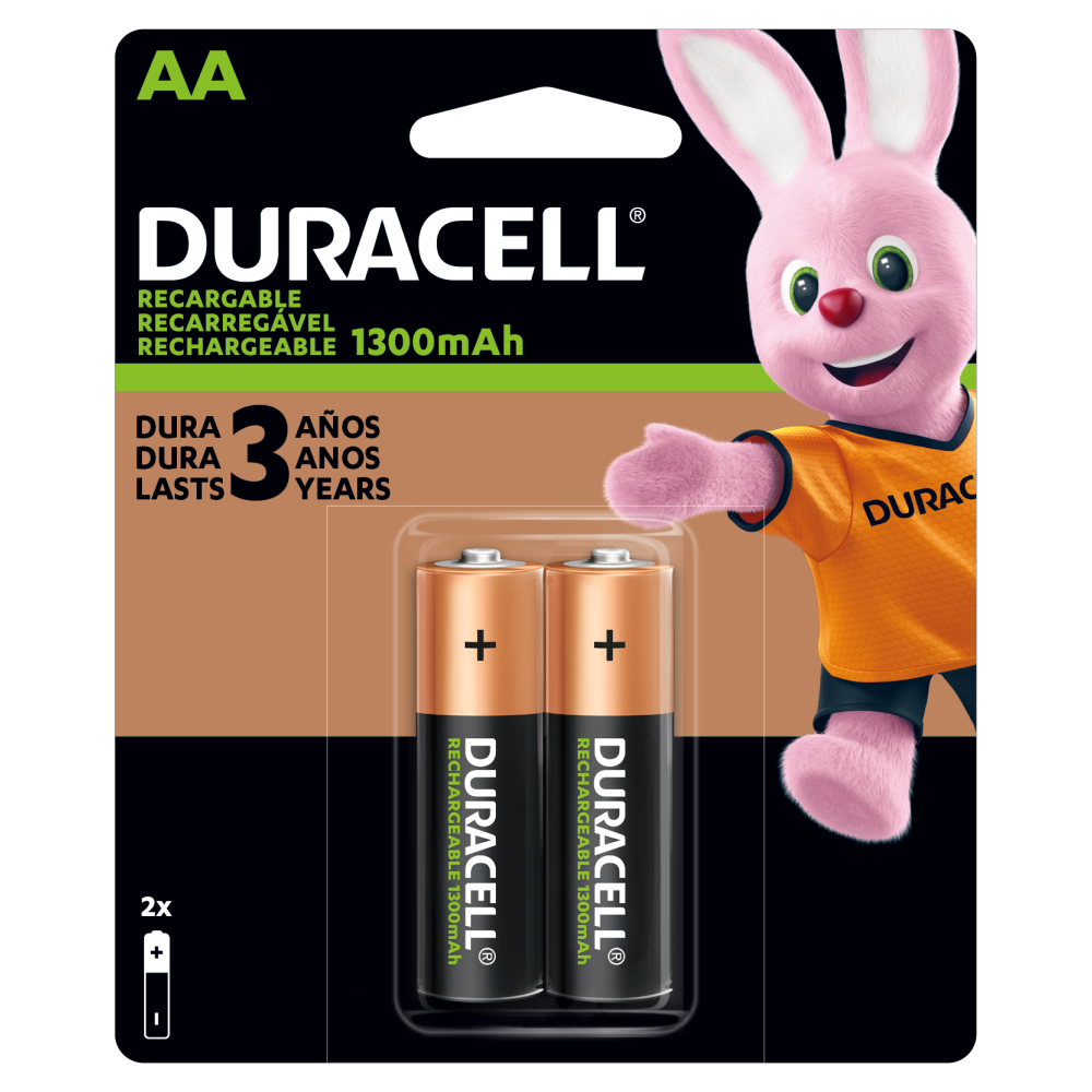 Duracell recargable AA HR6 1300mAh Pilas recargables4 Pack 
